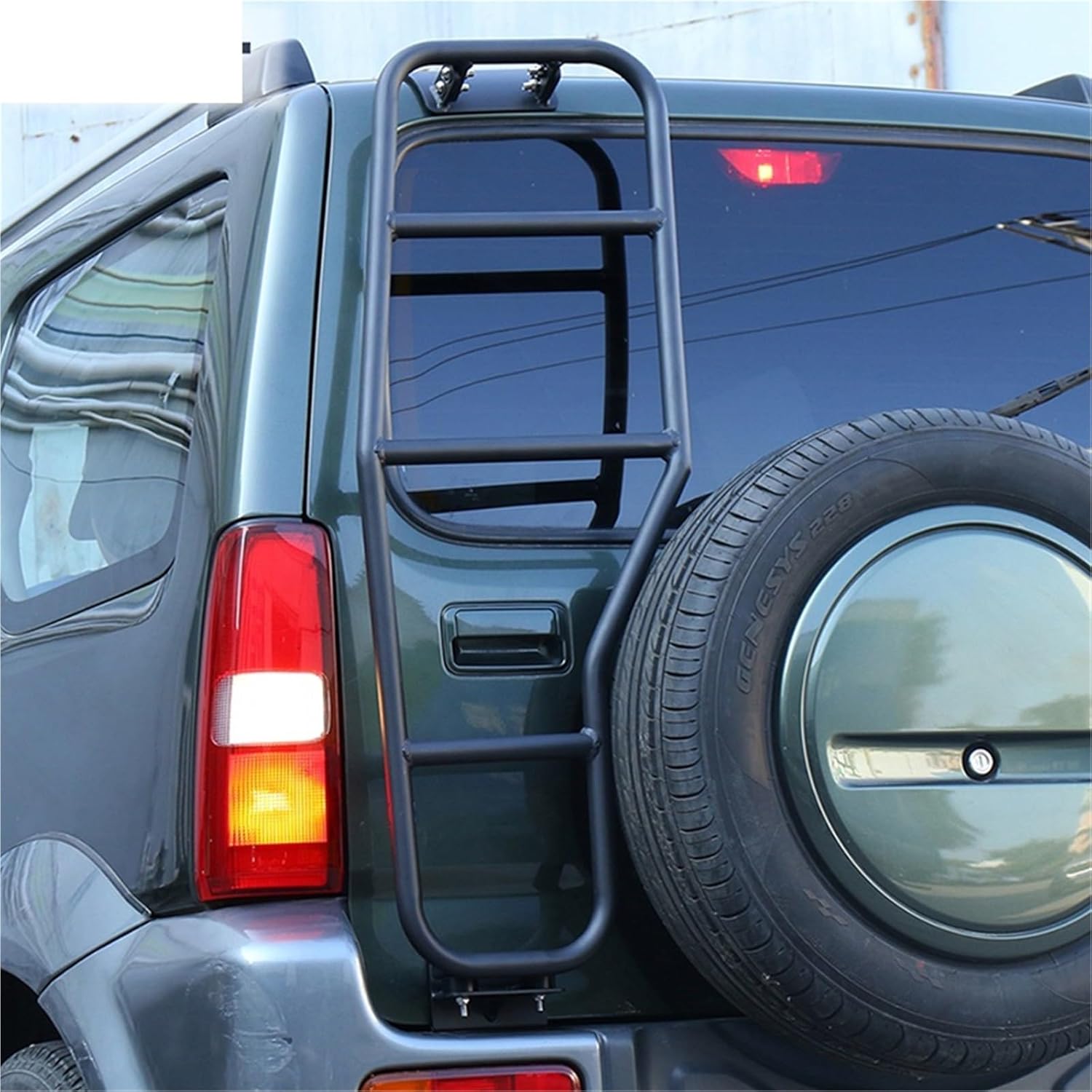 Car Trunk Rear Door Ladder Tailgate Climb Protective Rack Compatible with Suzuki Jimny 2007-2017(B)
