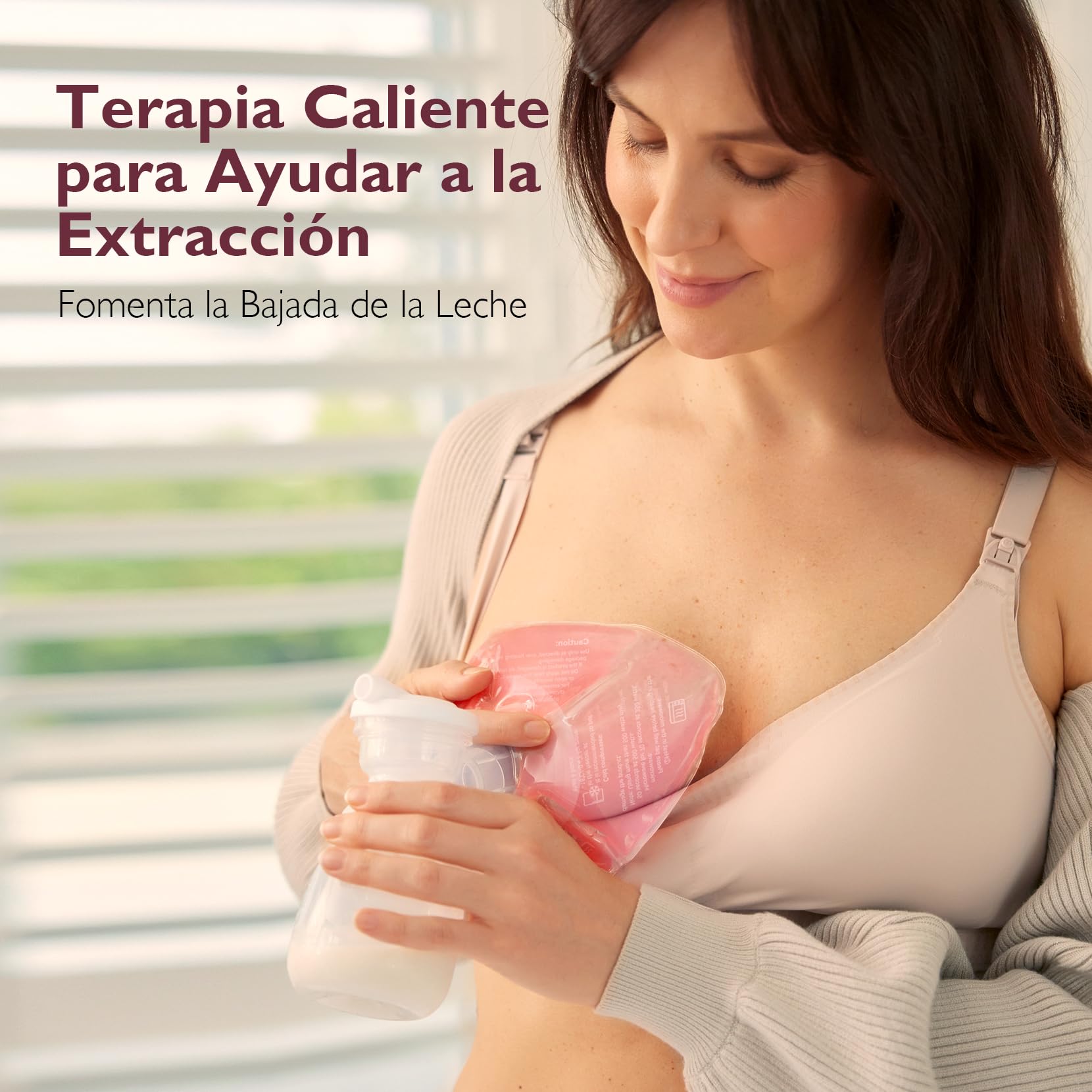 Momcozy Almohadillas Térmicas Grandes para El Pecho, Compresas Frío/Calor para El Pecho con 2 Fundas Suaves, Accesorio de Lactancia, Pack de 2, Rosa