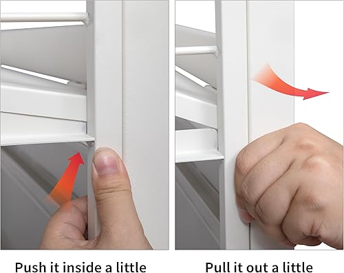 Miniatura 4 de Estantería plegable sin ensamblaje con ruedas de 4 niveles, estantería vintage multifuncional para plantas y flores (metal, gris profundo)