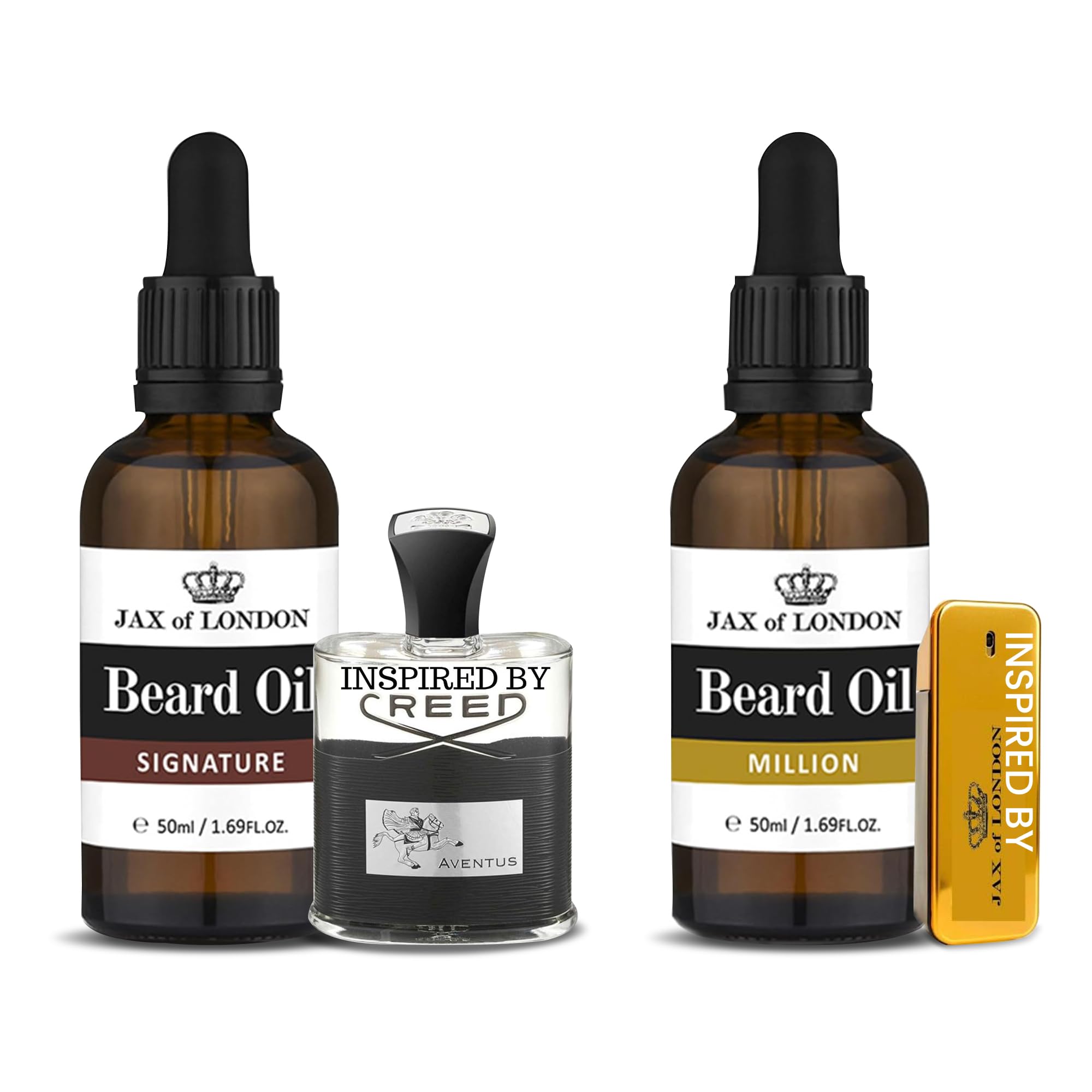 Signature and Million Inspired Beard Oil 100ml Bundle Pack. Beard Conditioning & Growth Oil Luxury Scented. (Signature and Million)