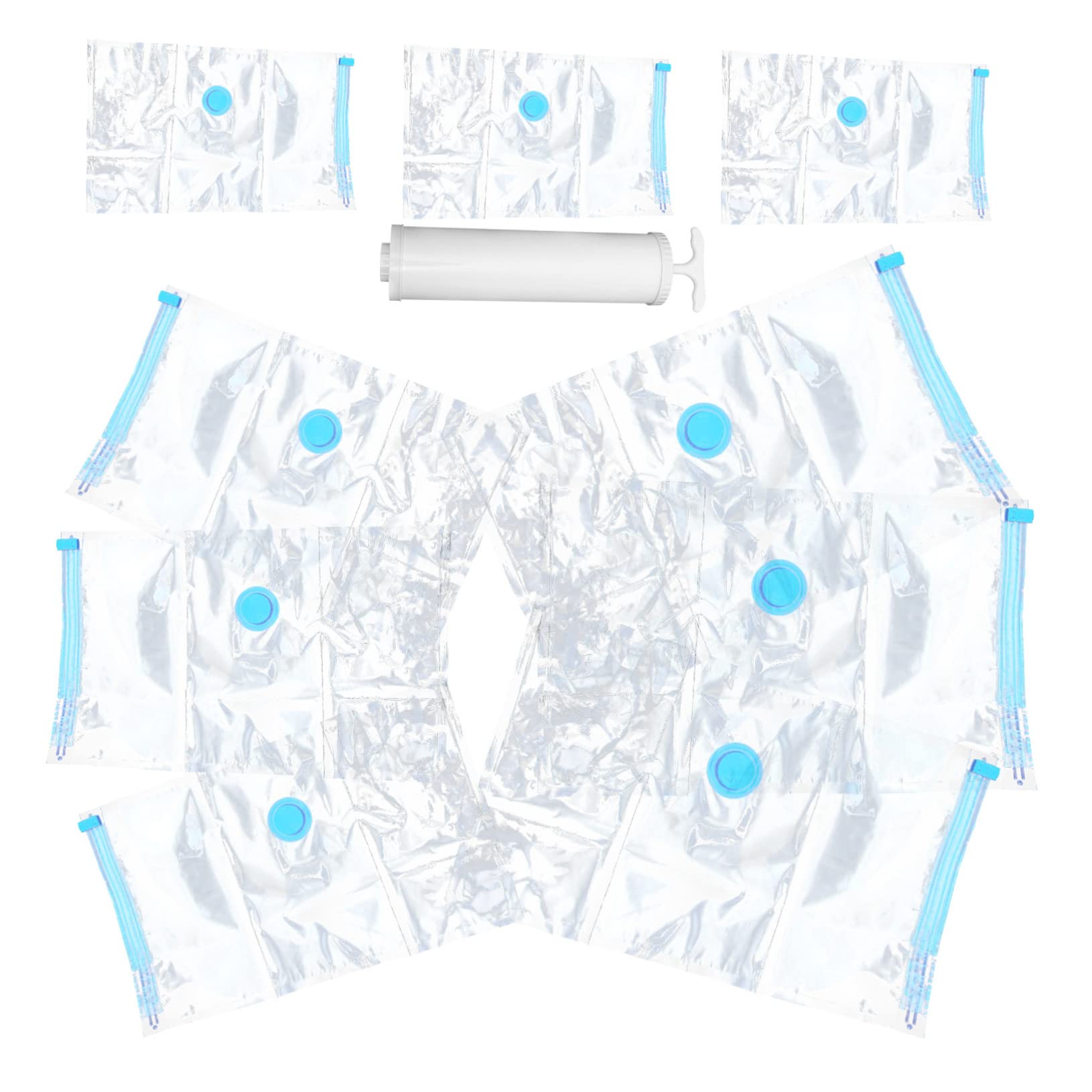 Mikikit Bolsas de Almacenamiento al Vacío Bolsas de Compresión para Ropa Mantas de Vacío Reutilizables para Viajes y Hogar para Guardar Ropa de Cama
