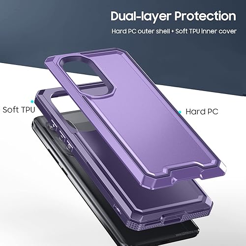 Miniatura 6 de Funda resistente para Motorola Edge 2022, Moto Edge 2022 con protector de pantalla, cubierta a prueba de caídas de grado militar, carcasa protectora