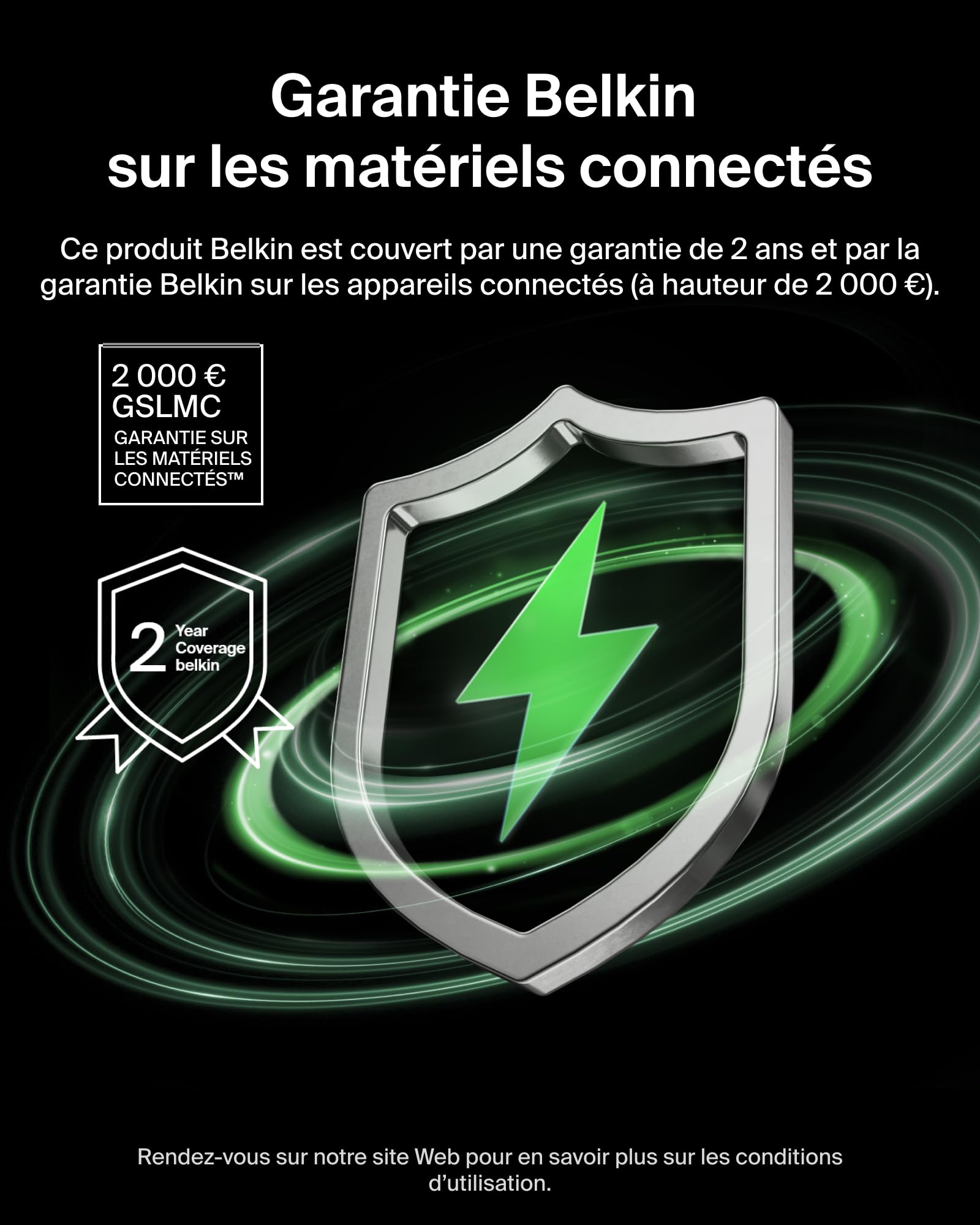 Belkin UltraCharge Batterie Externe 20K avec Câble USB-C Et Écran - Noir