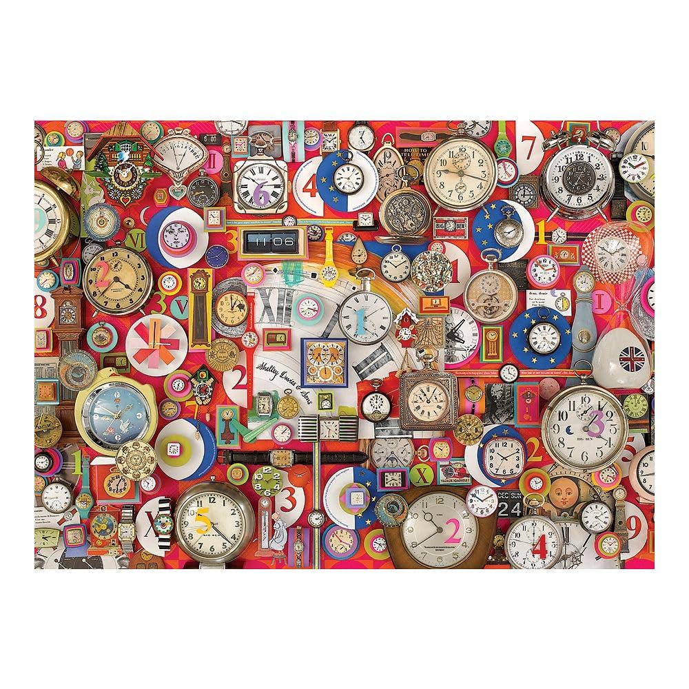 Cobble Hill 1000-Piece Jigsaw Puzzle - 'Timepieces' Clock Art, Includes Poster, 19x27 Inches - View #5
