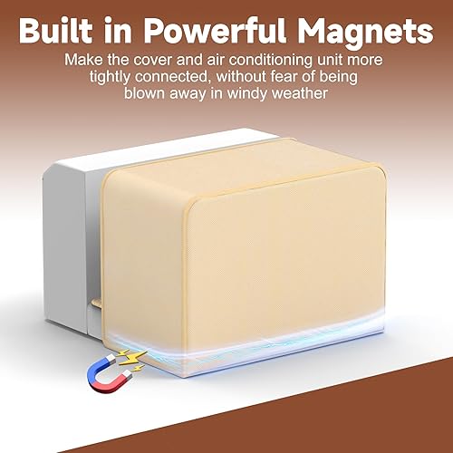 Miniatura 3 de BJADE'S Cubierta de aire acondicionado para ventana compatible con la unidad de aire acondicionado de ventana en forma de U Midea, resistente,