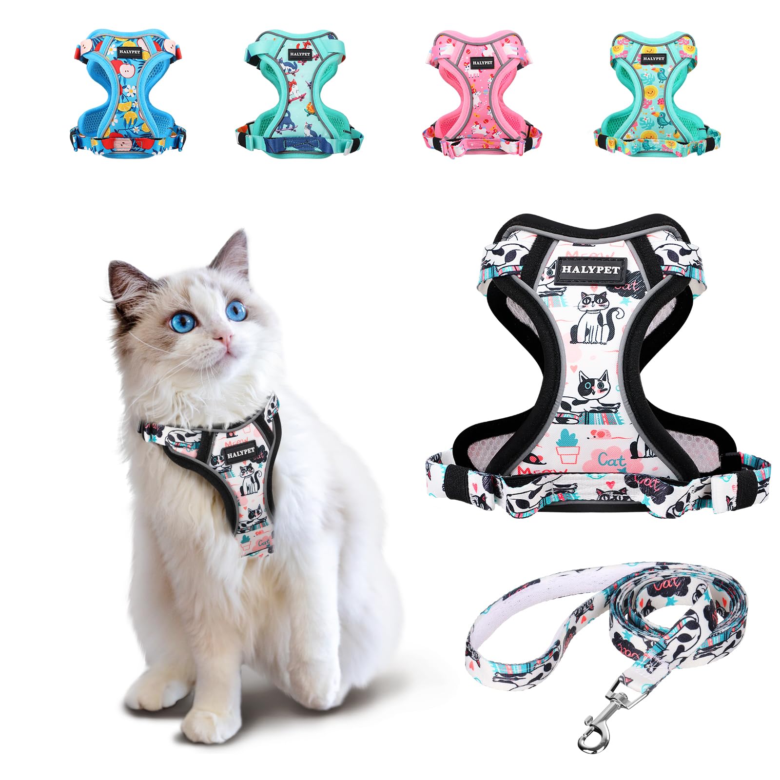 Halypet 4th-Gen Cat Harness and Leash Set