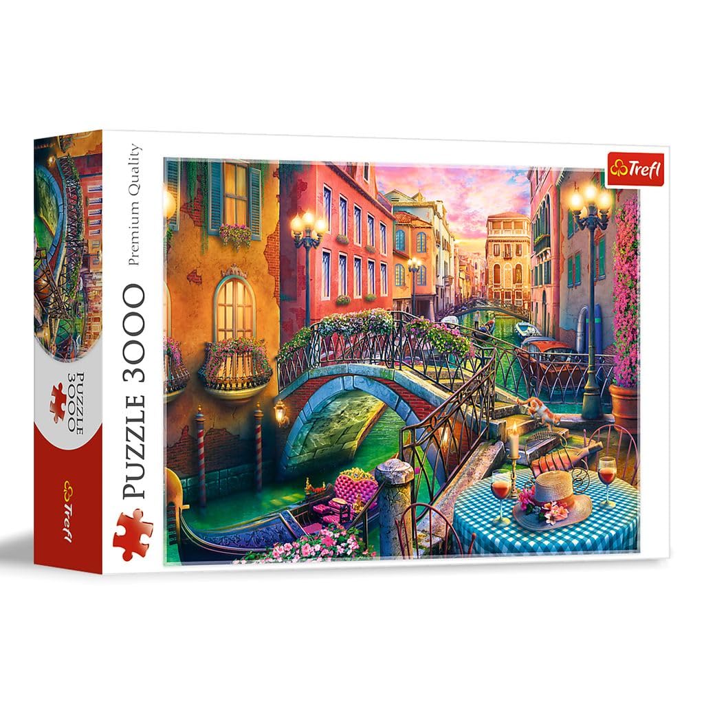Trefl 33080 Noite em Veneza 3000 Elementos-Itália DIY Quebra