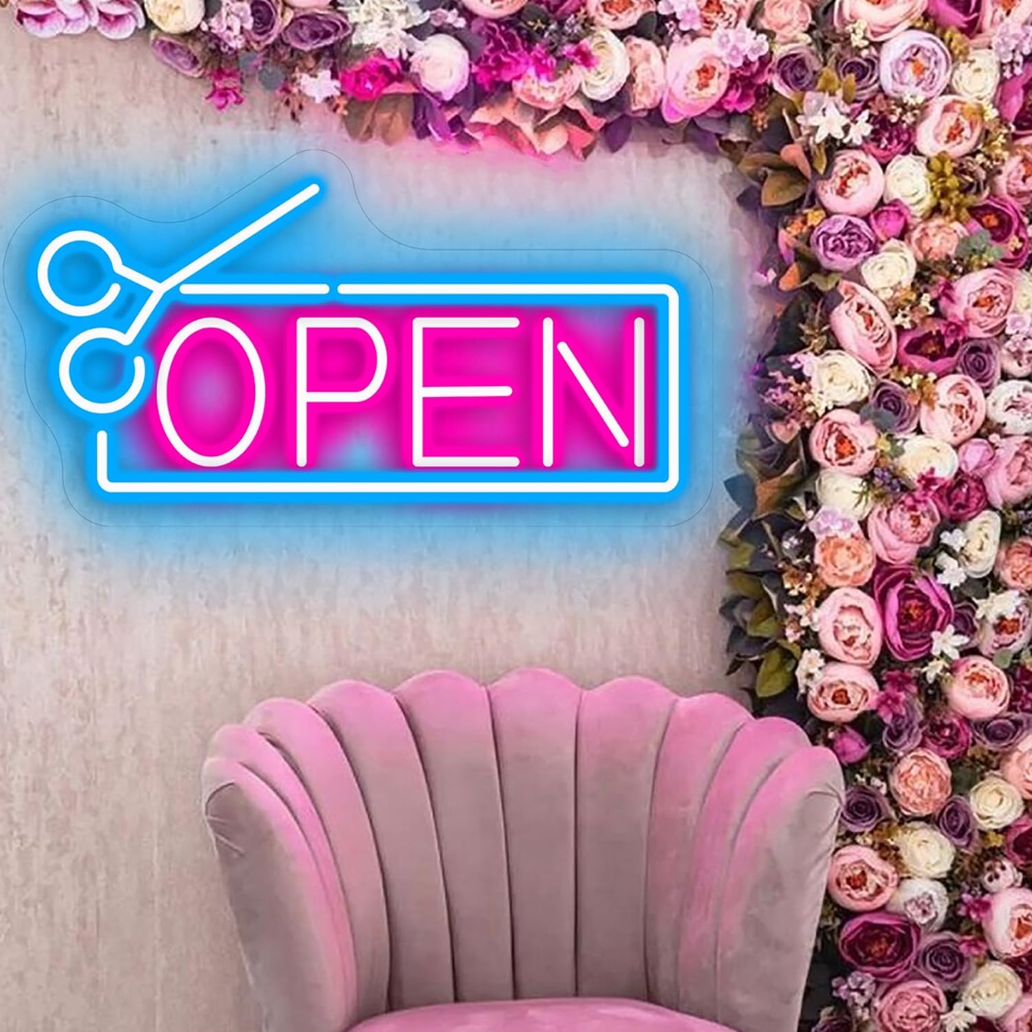 Open LED Neon Sign,Hair Salon Openning Sign,Welcome Sign For Salons,Wall Decoration,Led Art,Barber Shop Neon Night Lights,Personalized Gifts