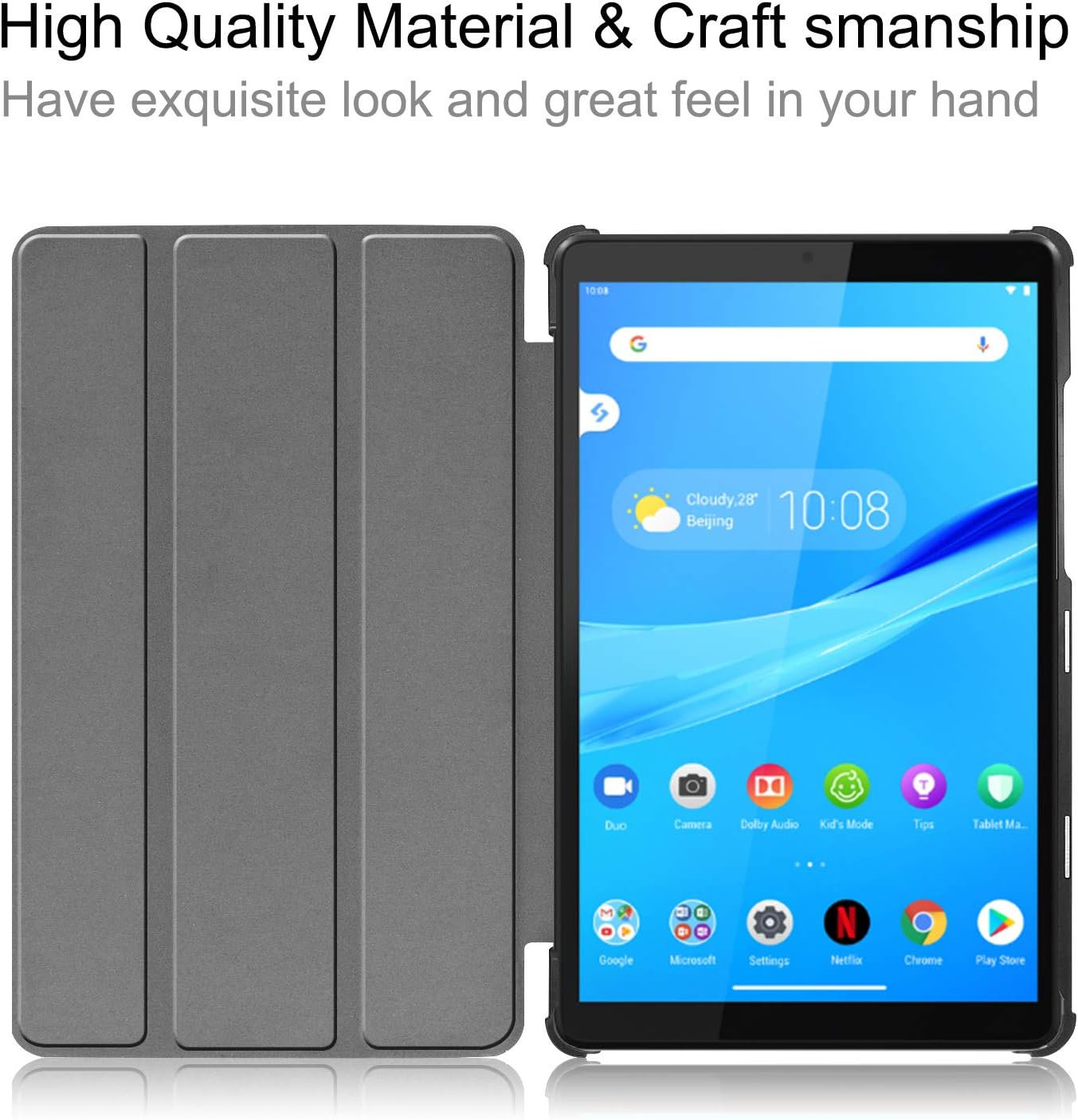 Lightweight Smart Trifold Stand Case Cover for Lenovo Tab M8 TB-8505F / TB-8505X / Lenovo Tab M8 (2nd Gen) 2019 Release Star Night image 5