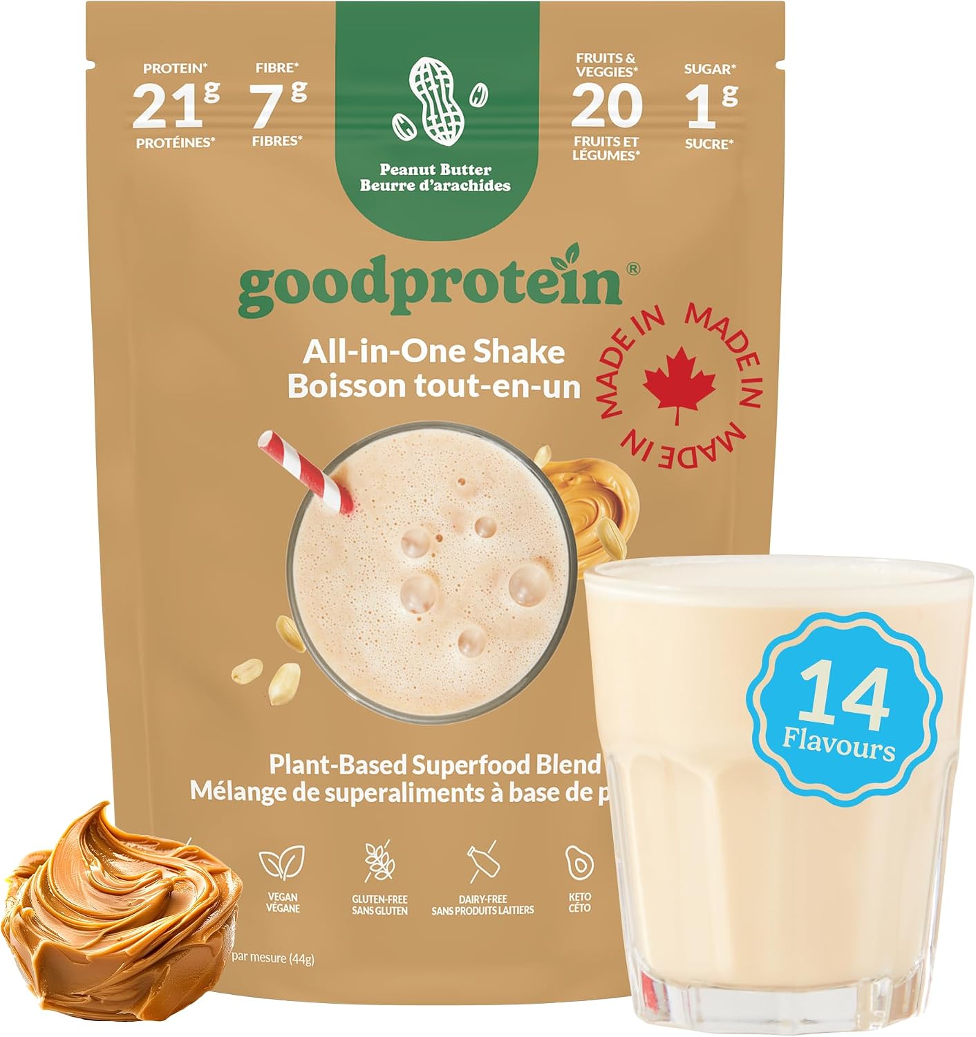 Honest review of Good Protein All-in-One Shake, Plant-Based Protein Powder, Peanut Butter