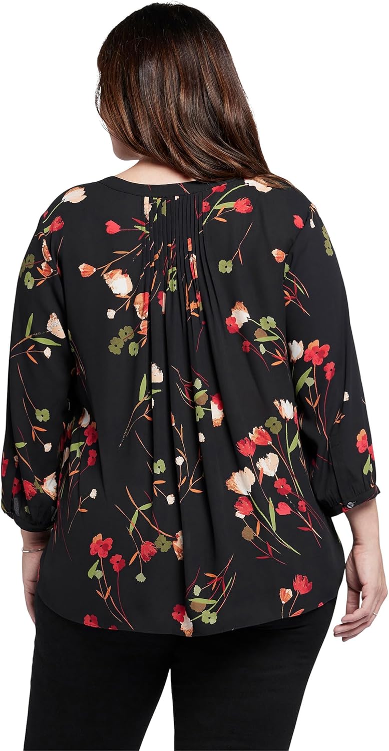 NYDJ womens Plus Size Pintuck BlouseBlouse - Image 2