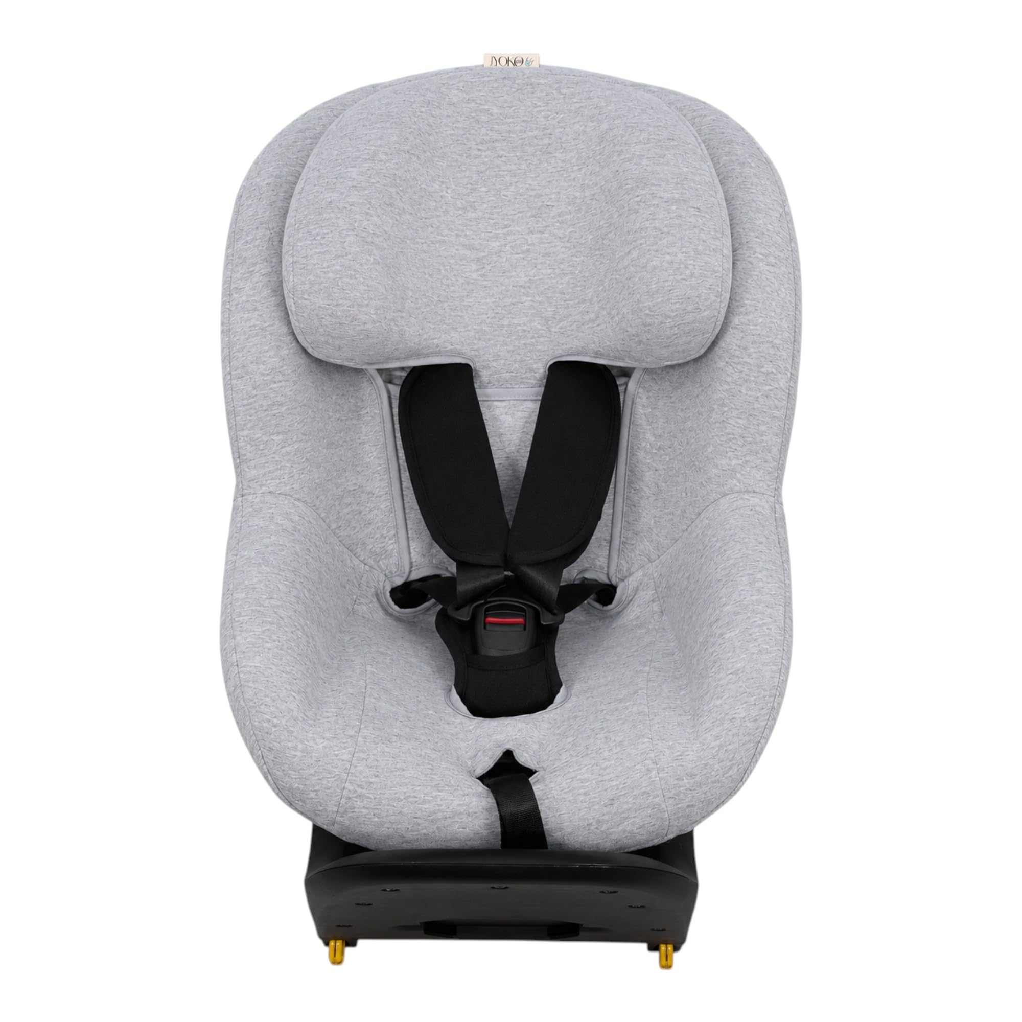 JYOKO Kids Funda de algodón para Silla de Coche Compatible con Maxi Cosi Pearl 360, Mica 360 Pro y Mica Pro Eco I-Size (Estampado Grey)
