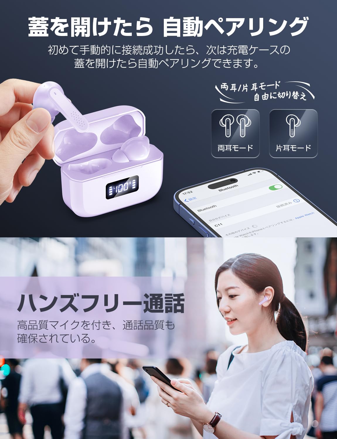 Amazon.co.jp: ワイヤレスイヤホン イヤホン bluetooth イヤホン 2024