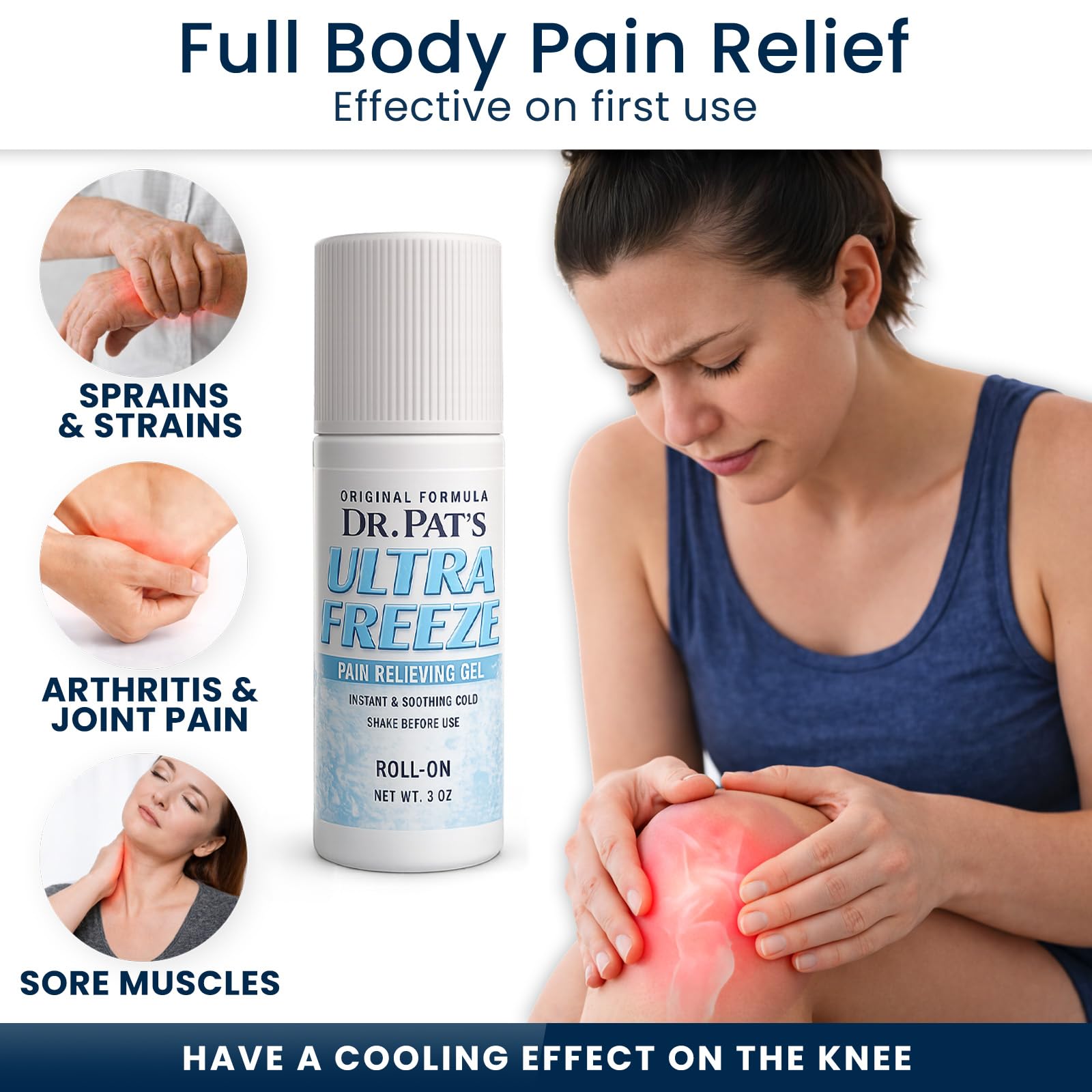 Ultra Freeze Roll-On Pain Relief Gel (3oz) - Joint & Muscle Therapy Rub — Amazon image 3