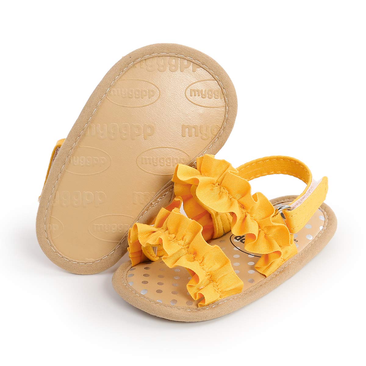 Baby Girls Sandals Faux Fur Slides with Elastic Back Strap Flats Slippers Toddler Infant Crib Summer Slipper Shoes