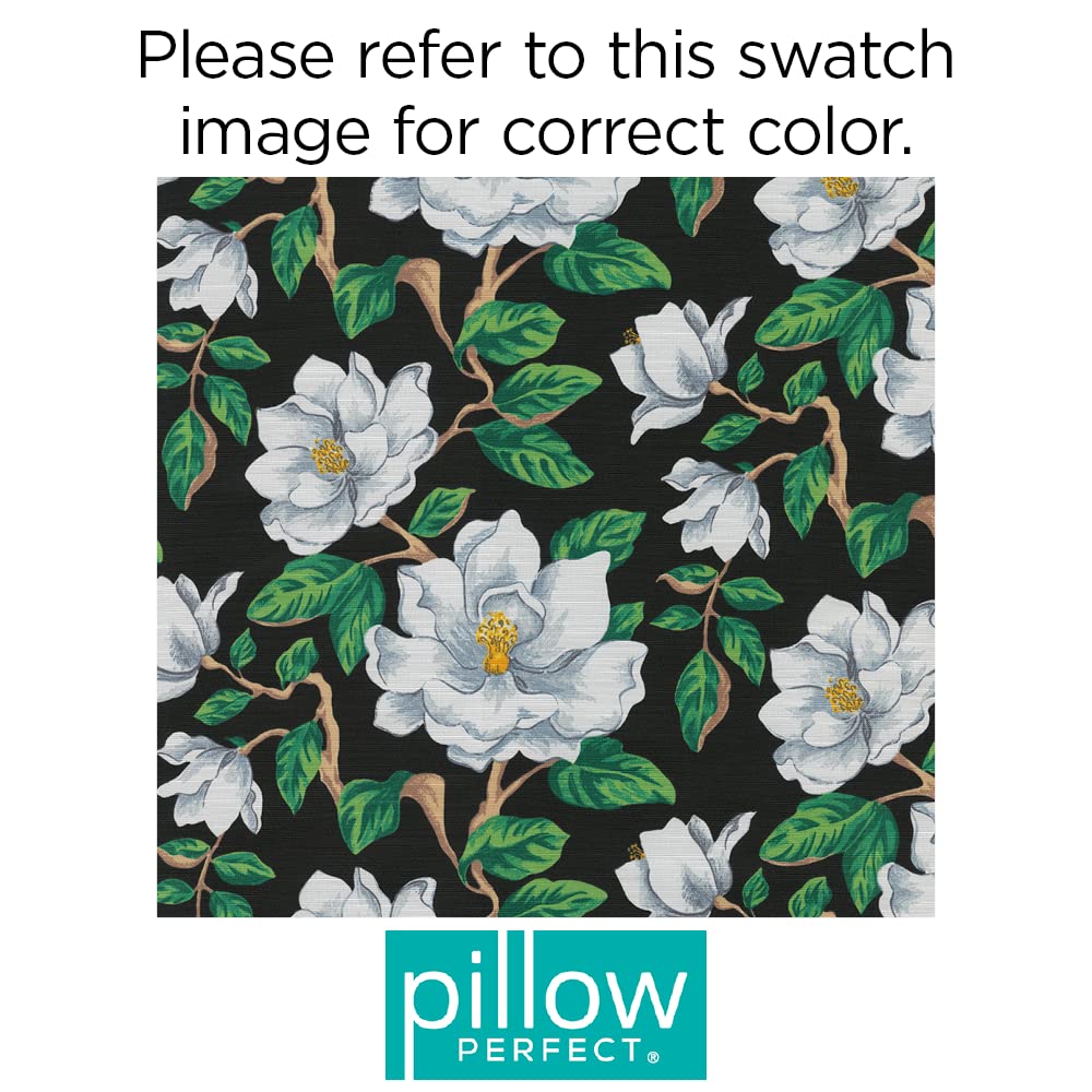 Pillow Perfect Outdoor/Indoor Magnolia Black Chaise Lounge Cushion 80" x 23"