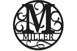 Custom Metal Monogram Signs for Outdoor: Front Door, Anniversary or Family Name Sign