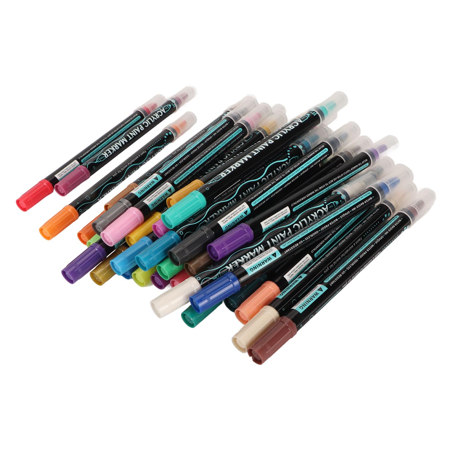 podwójna końcówka pisaki akrylowe bezwonny gładki zestaw markerów akrylowych do rękodzieła i projektów artystycznych (36 Colors)