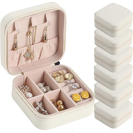 Exquisite Bridesmaid Gift Set: 6 Premium Travel Jewelry Cases