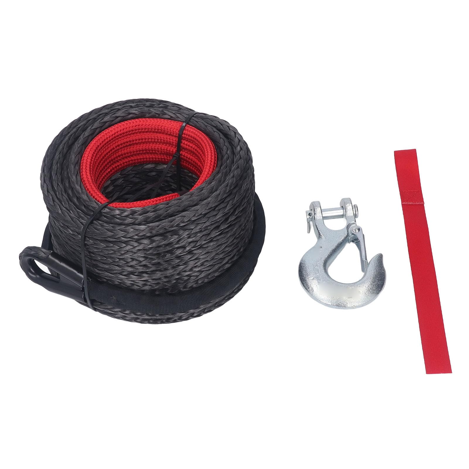 10 Mm X 30 M, Corda in Plastica Resistente, Kit Corda Sintetica con di Trazione di 18.740 Libbre, Kit Cavo Corda Sintetica per Camion Fuoristrada