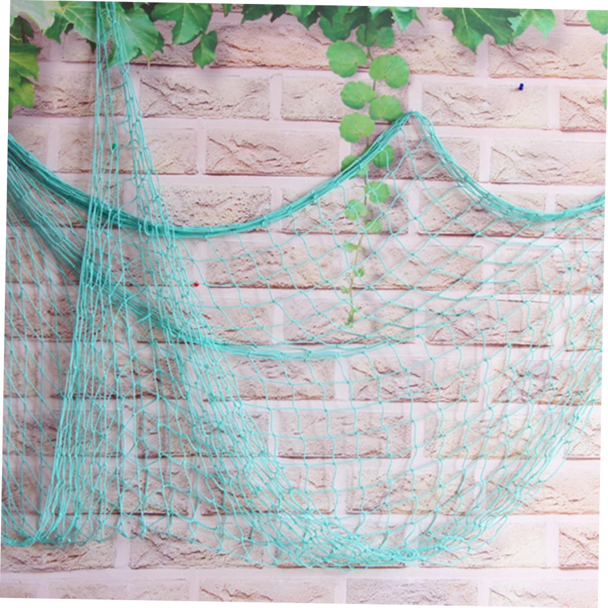 FUNOMOCYA Coastal Style Fish Net Wall Decor 175x170cm Large Decorative Netting for Hotel Cafe