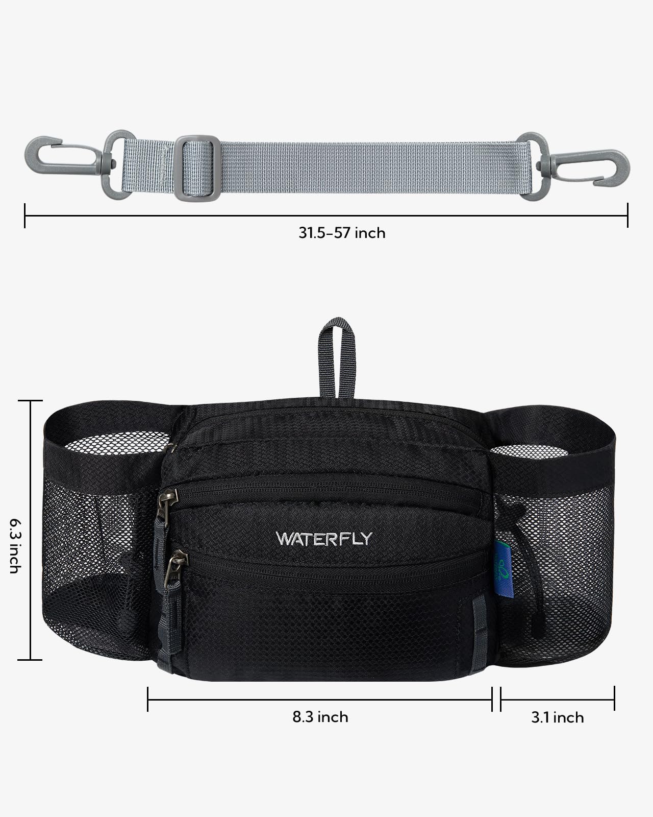 41世紀 × ill DOUBLE BOTTLE WAIST BAG Amazon.com : WATERFLY Fanny Pack Waist Bag: Waist Pack for