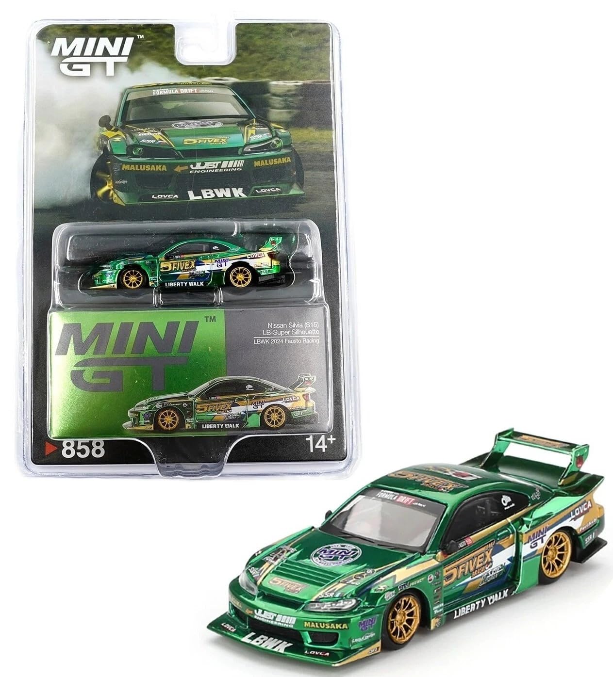 Diecast Model Car Compatible with Mini GT 1:64 Nissan Silvia