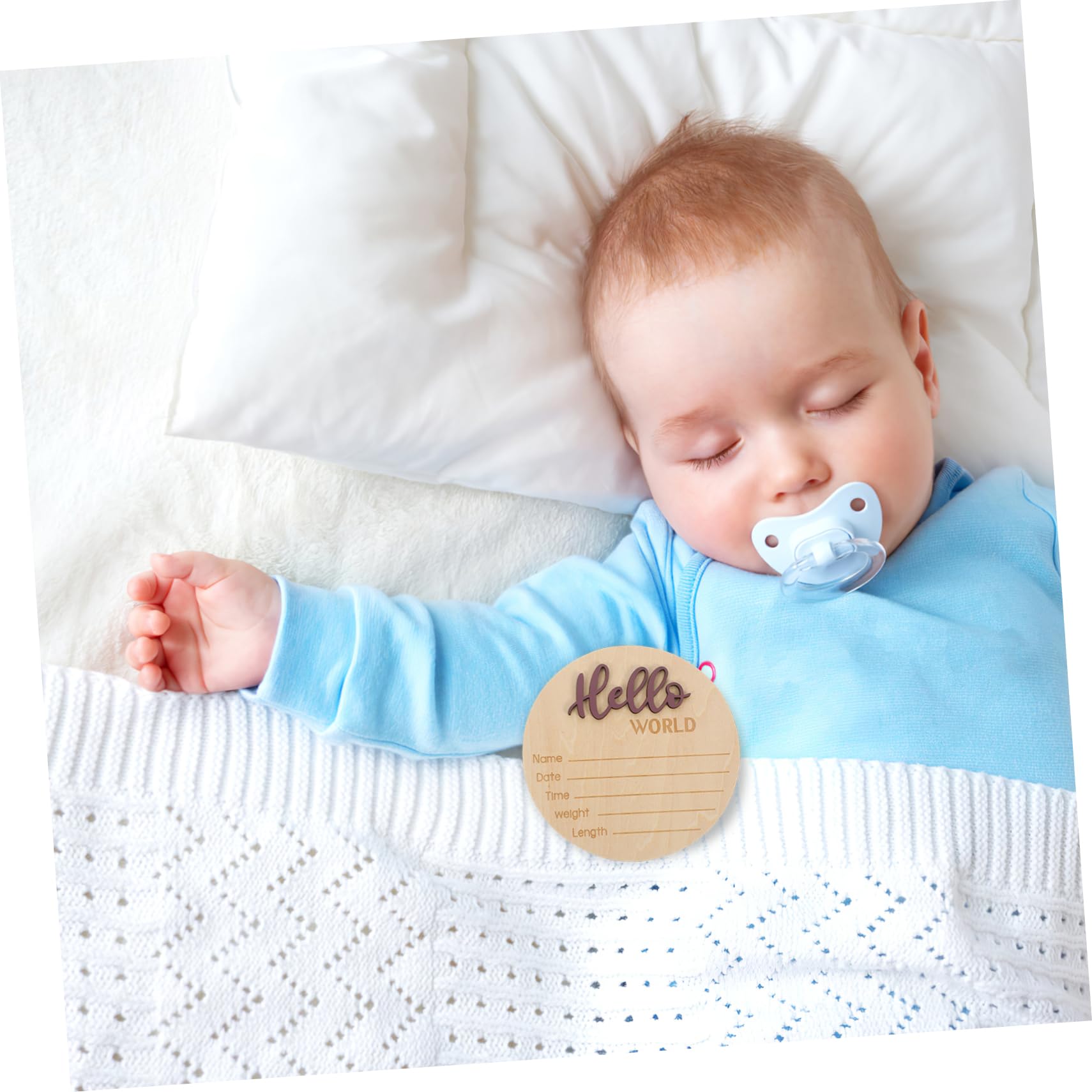 VICASKY Newborn Name Sign for Hospital Wooden Birth Announcement Baby Photography Prop