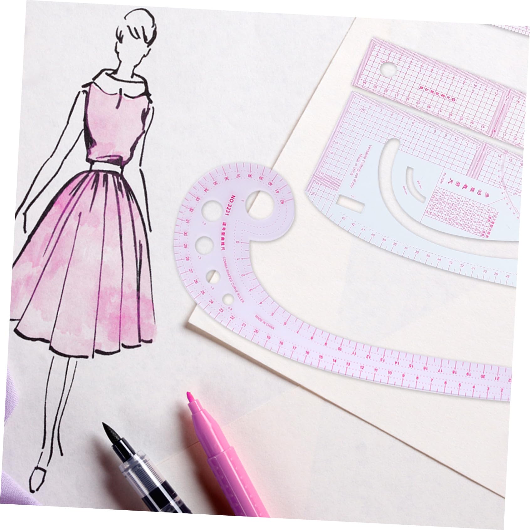 MAGICLULU Herramientas De Corte Regla Para Pruebas De Ropa Regla Para Hacer Placas De Traje Para Cortar Usar Patchwork Diy o Patronaje De Costura