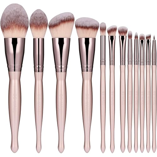 BS-MALL Makeup Brush Set 12 Pcs (Champagne)
