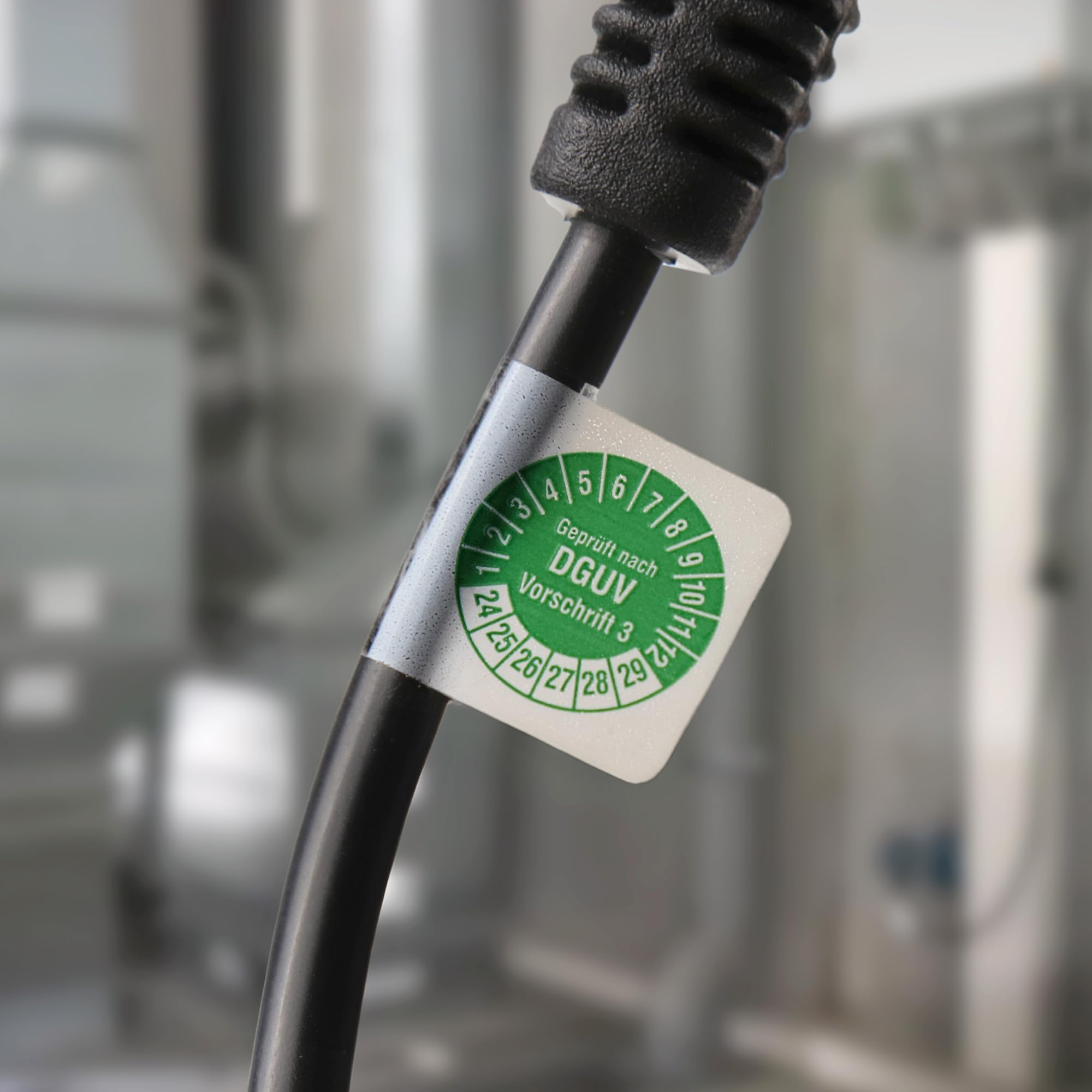 Kabelprüfplaketten 2025-2030 | Gelb-Schwarz | Für Produktbild-Vorschau 8