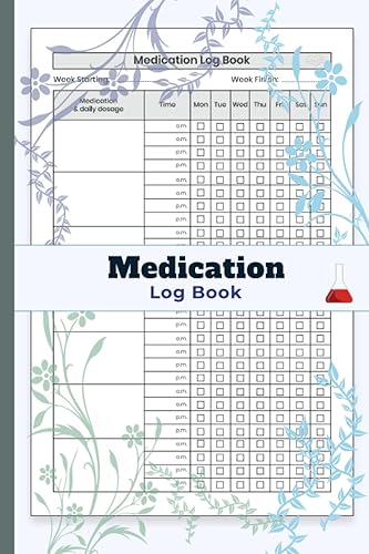 Medication Log Book: Simple Personal Medication Administration Planner and Record Log Book, Undated Daily Medication Checklist Organizer for seniors adults kids elderly