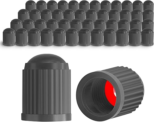 Vista 9 de 30 piezas de tapas de vástago de válvula de neumático TPMS, tapas de vástago de válvula de rueda de plástico negro para TR20008 TPMS, tapas