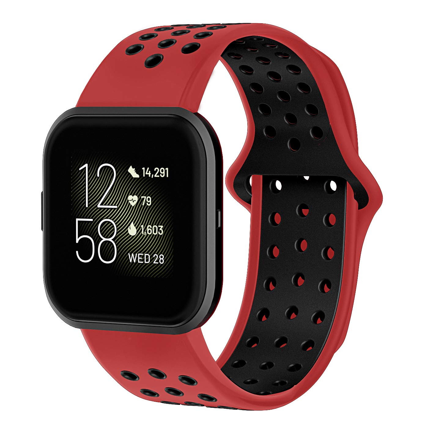 BATINY Watch Bands Compatible with Fitbit Versa/Versa 2/Lite/Special Edition Bands for Men Women Silicone Replacement Strap