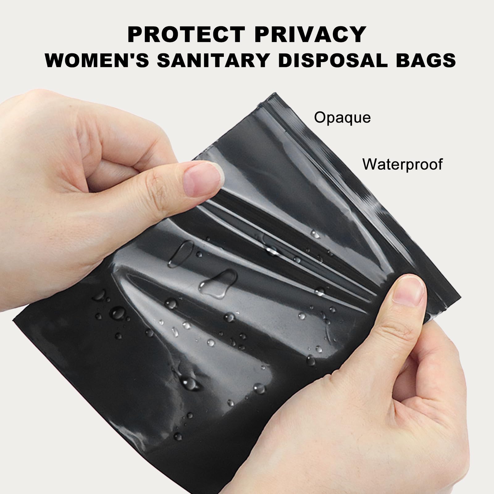Tampon Disposal Bags Pack of 101,Black Sealable and Prevents Odours Feminine Hygiene Disposal Bag with Storage Bag 4.7x6 inches Opaque Sanitary Trash Bags for Tampons,Hygienic Products