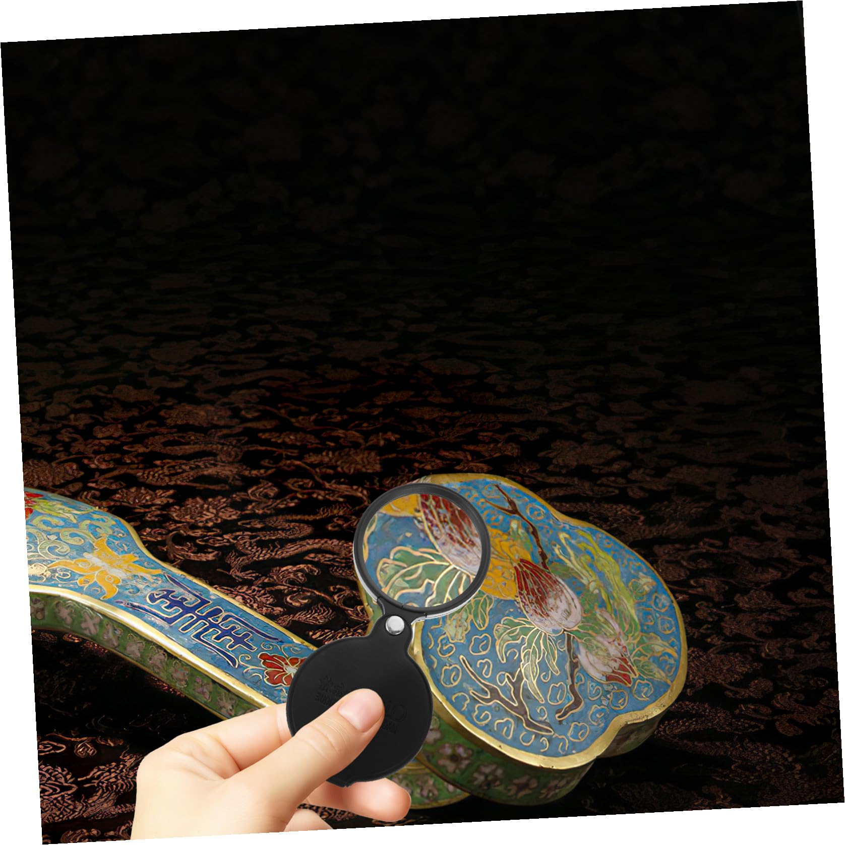 Lurrose 5St Lupe büchet plastikenten Magnifying Mirror vergrösserungsbrillen vergrößerungsglas hochstihl Magnifier Handvergrößerung Gadgets Schmuck tragbar wiederaufladbar Black