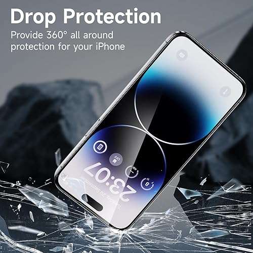 Miniatura 4 de Protector de pantalla 6 en 1 para iPhone 15 Pro Max, paquete de 2 protectores de pantalla trasera para iPhone 15 Pro Max con 2 protectores de lente