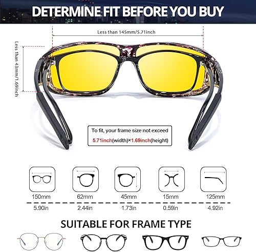 Miniatura 3 de IGnaef Lentes de conducción de noche para hombres y mujeres, reducen el deslumbramiento y polarizados HD IF0312