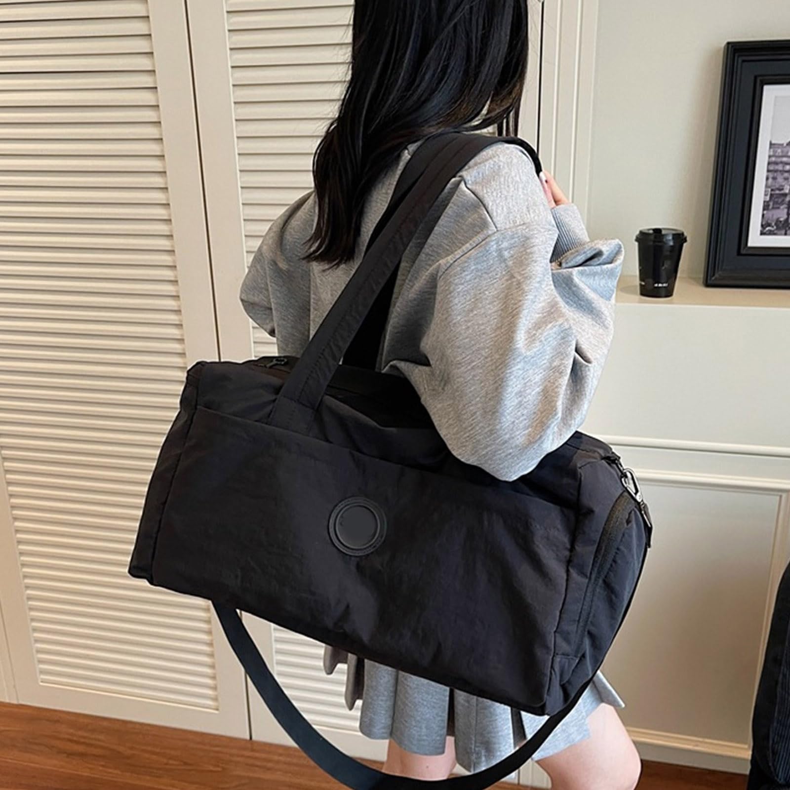 Bolsa de gimnasio con compartimento para zapatos, bolsa de entrenamiento, bolsa de deporte, bolsa de viaje de gran capacidad, bolsa de fin de semana, Pink