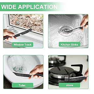 Crevice Cleaning Brush,Hard Bristle Grout Scrub Brushes,Household Cleaning Brushes,Gap Cleaning Supplies Home Essentials for Kitchen,Toilet,Bathroom,Bathtub,Sink,Window Track,Gi-ft for Women Men