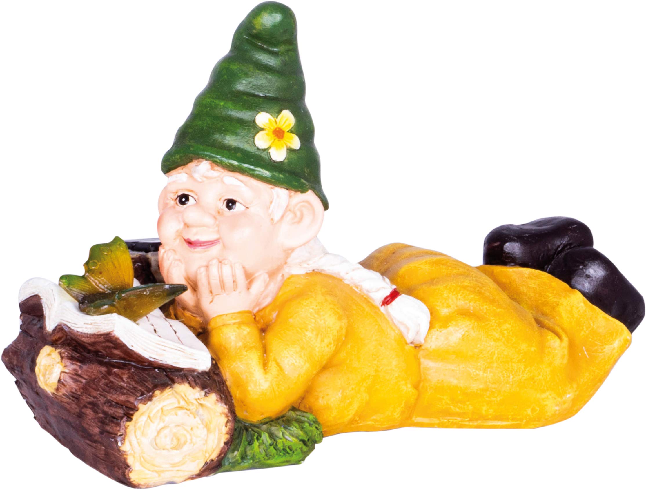 St Helens Home & Garden Men's Solar Garden Ornat - Gnome Reading, Classic Gnome Ornat