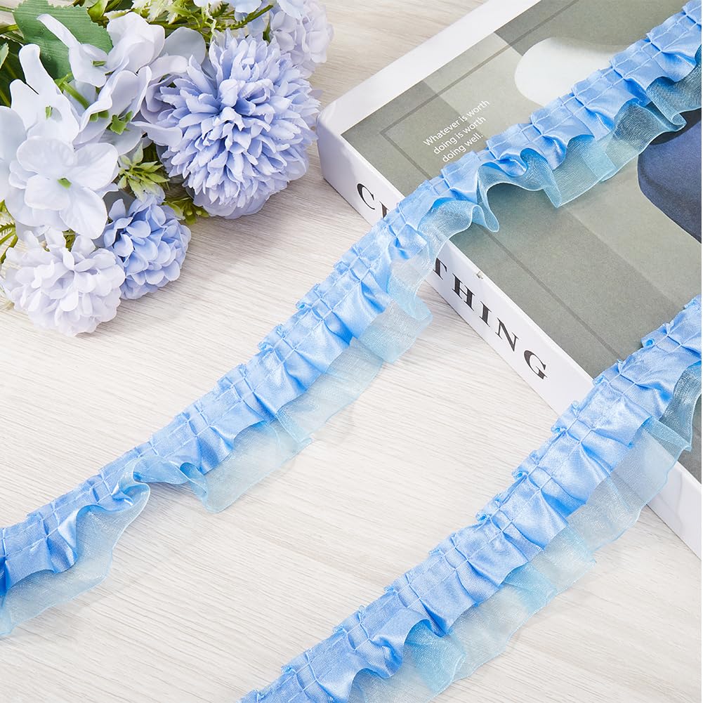 GORGECRAFT 5 Yards Flower Trim Ribbon Yellow Color Flower DIY Lace