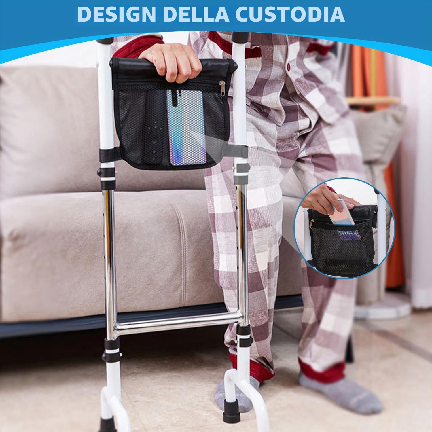 Aiuto in piedi per anziani, altezza regolabile per gli anziani, con piedini antiscivolo a ventosa, per la mobilità del letto, divano, WC