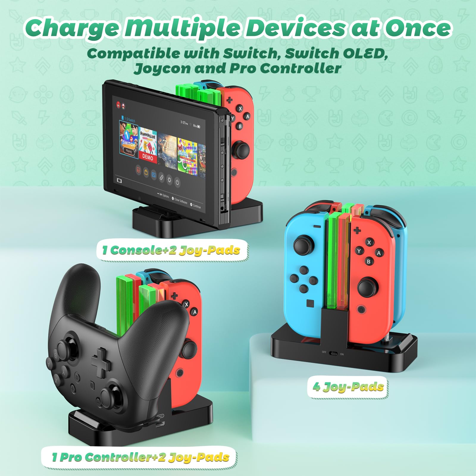 Amazon | FastSnail コントローラー充電器 Nintendo Switch & OLED