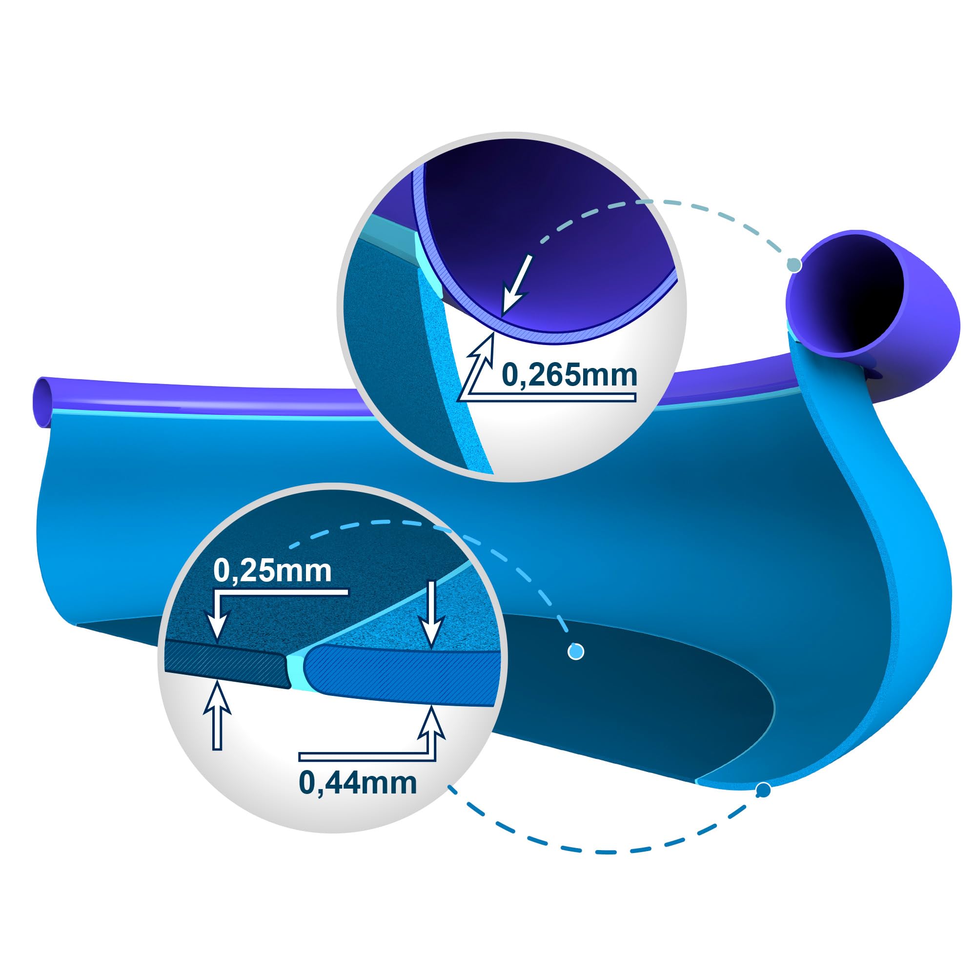 Piscinette Autoportante Baleine H : 1,83 x 0,51 M