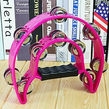 Amazon.com: Half Moon Musical Tambourine Double Row Metal