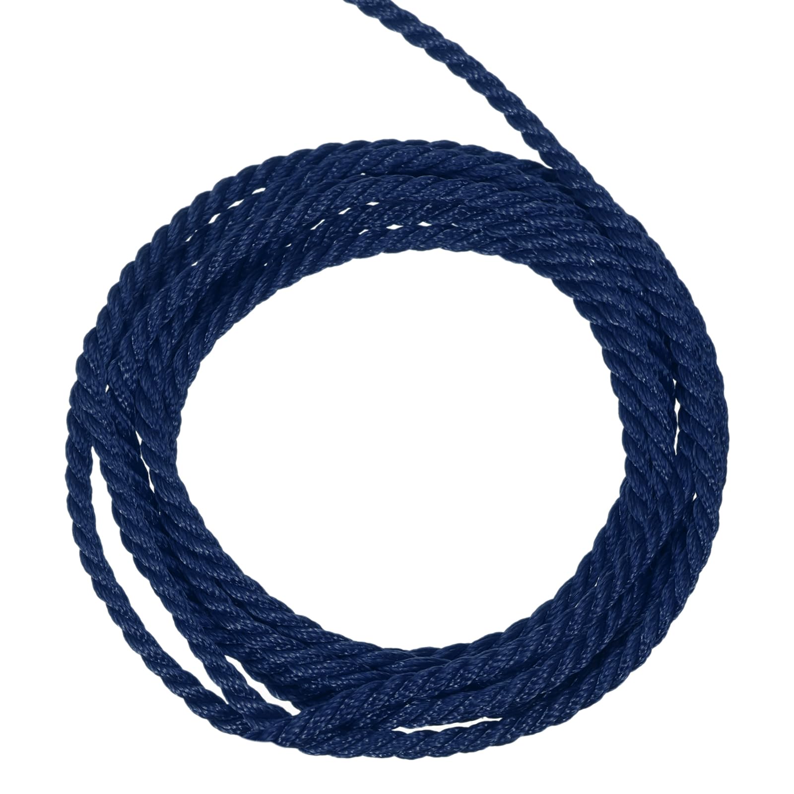 QUARKZMAN Packschnur Kordelband, 2.5mm x 5m 3 Stränge Polypropylen Geflochtenes Seil Schnur für Handwerk Geschenktüte Vorhang Rope Weihnachtsdekoration, Kordel Marineblau