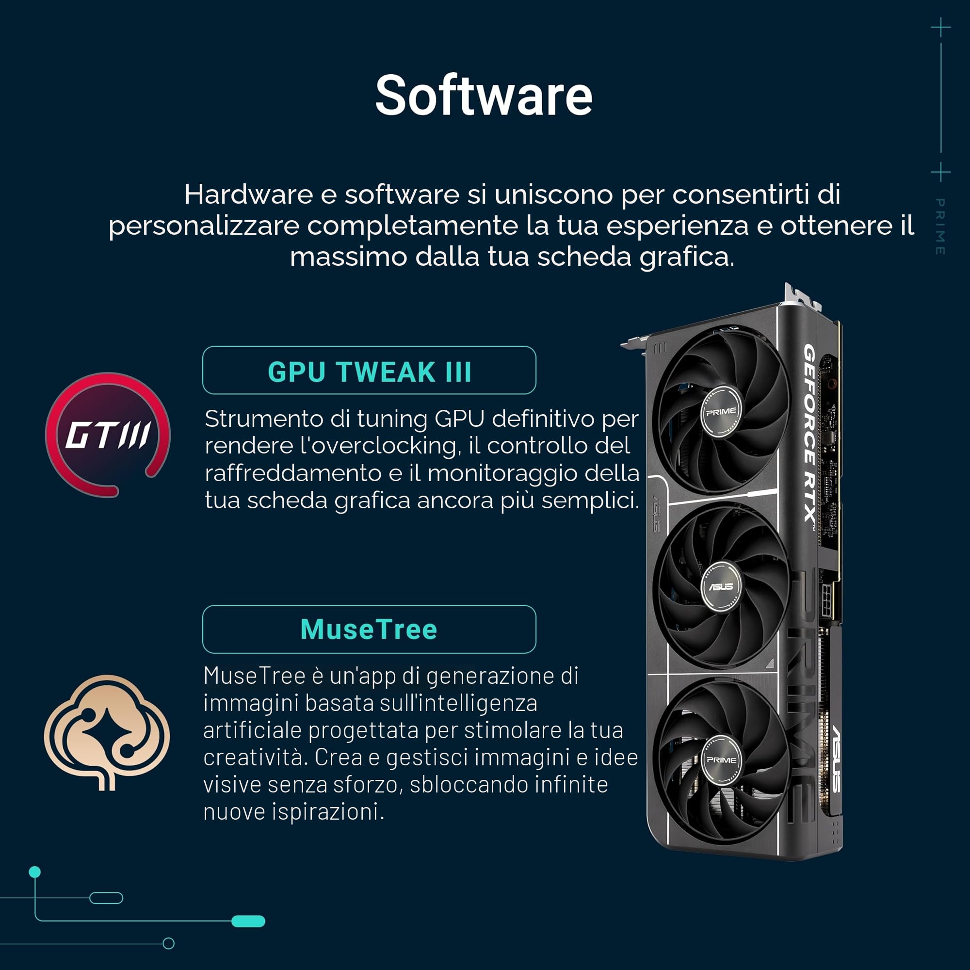 ASUS Prime NVIDIA GeForce RTX 5060 Ti OC Edition, Scheda Grafica 16 GB GDDR7, 128 Bit, PCIe 5.0, 3 Ventole Axial-Tech, 1 HDMI 2.1, 3 DisplayPort 2.1, GPU Tweak III, Nera, PRIME-RTX5060TI-O16G
