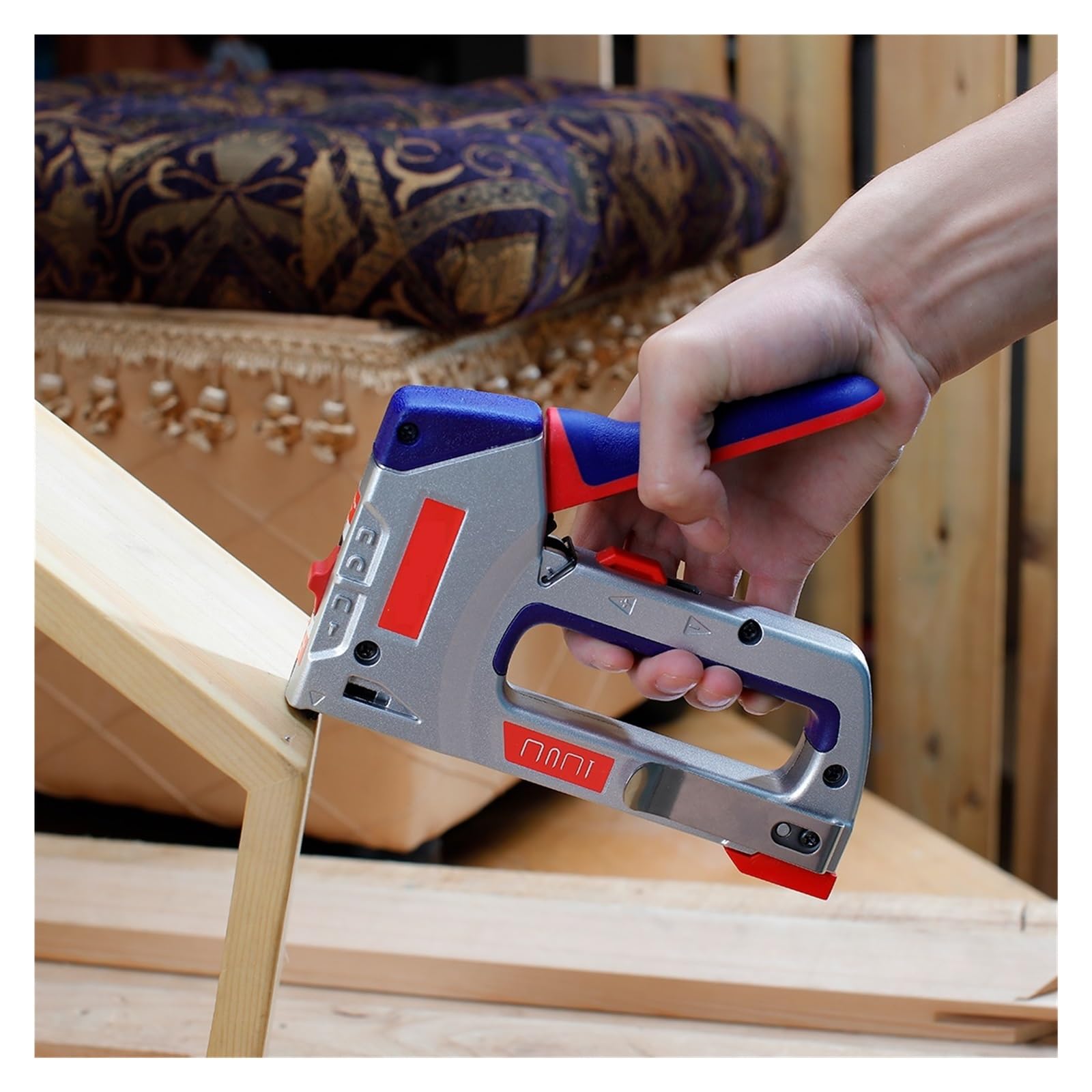 Zszywacz 4 W 1 O Dużej Wytrzymałości Do Dekoracji Wnętrz DIY Mebli Ręczny Pistolet Gwoździ Z 4000 Zszywkami Wydajne Dokładne Zszywanie