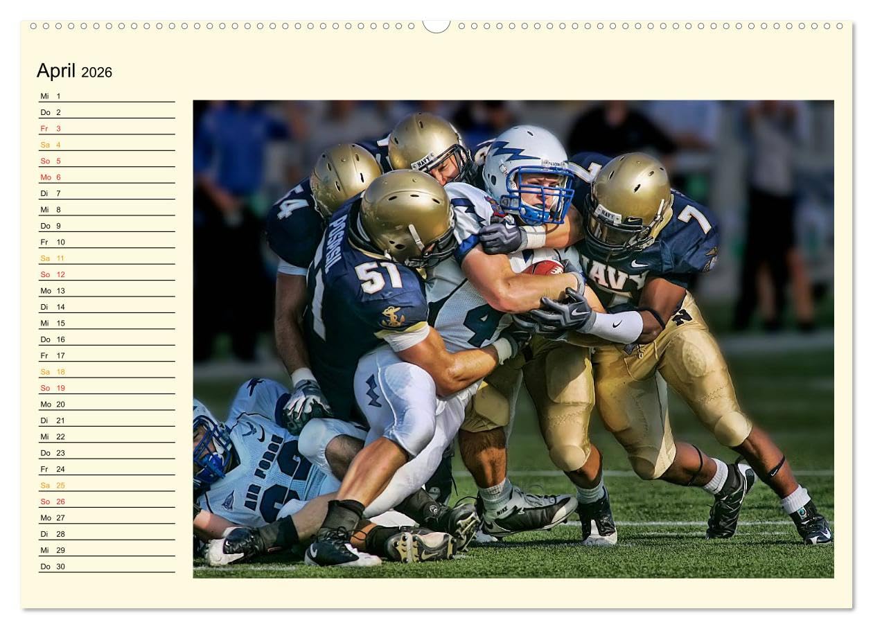 American Football - Taktik und Athletik (Wandkalender 2026 DIN A2 quer), CALVENDO Monatskalender: Teamsport der Extra-Klasse (CALVENDO Sport)